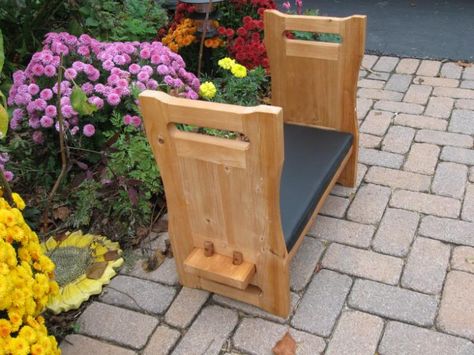 wooden+hkneeling+arden+seat | Cedar Wood Kneeling Pad Bench Sitting Garden Seat | eBay Garden Kneeler And Seat, Sitting Garden, Pallet Garden Benches, Garden Storage Bench, Garden Bench Plans, Garden Bench Diy, Garden Stools, Garden Kneeler, Cedar Garden