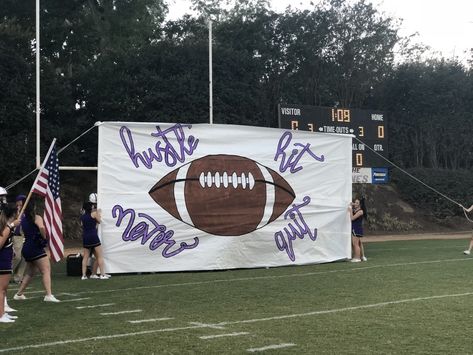 Football Run Through Signs, Run Through Signs, Cheerleading Football, Football Run, Banner Discord, Run Through, Football Boys, Cute Simple Outfits, Football Games