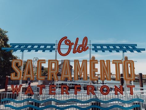 A sign for the Old Sacramento waterfront. #california #sacramento #centralvalley #capitolcity Old Sacramento California, Sacramento California Aesthetic, Sacramento Aesthetic, Leo Moodboard, Sac State, California Sacramento, Old Sacramento, Twisted Ankle, Flying Squirrels