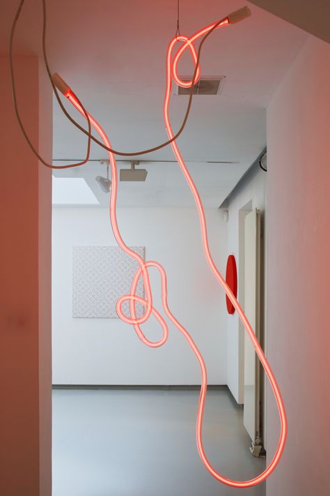 Hay Neon Tube Light, Neon Tube Lights, Neon Sculpture, Neon Light Art, Neon Artwork, Red Neon, Neon Lamp, Neon Room, Striped Art