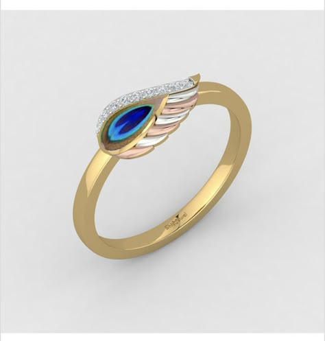 Panchmasiyu Design, Krishna Rings For Women, Krishna Jewellery Design, Krishna Gold Ring, Krishna Ring Design, Krishna Ring, Modern Gold Jewelry, Pretty Jewelry Necklaces, Gold Bride Jewelry