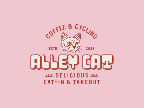 Alley Cat - Branding Vol.1 by David Prasetya for Skilline Design Co. on Dribbble Cat Cafe Branding, Cat Logos, Cat Branding, Cat Logo Design Ideas, Cat Company, Cat Logo Design, Street Brands, Cat Yoga, Alley Cat