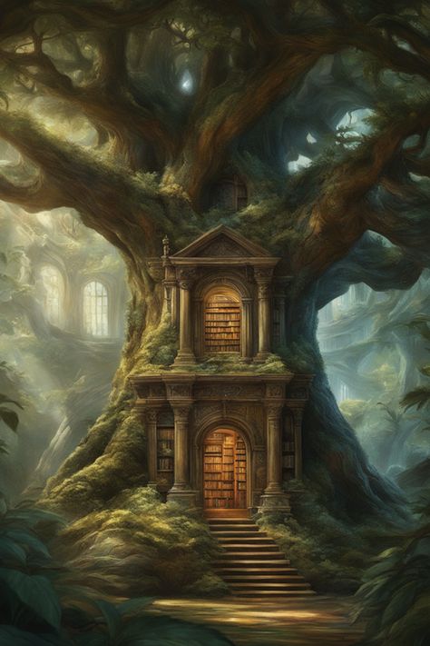 #AI #art #forest #library #fantasy Forest City Fantasy Art, Forest Library, Tree Library, Dream Library, Forest City, Art Forest, Fantasy Forest, Pine Forest, Pin Board