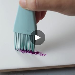 How to paint lavender with a silicone brush | How to paint lavender with a silicone brush | By Designer Gemma77Facebook Canvas Painting Lavender, Lavender Paintings Acrylic, Lavender Oil Painting, Watercolor Coloring Pages, Paint Lavender, Painted Sticks Diy, Designer Gemma77, Brush Flower, Lavender Painting