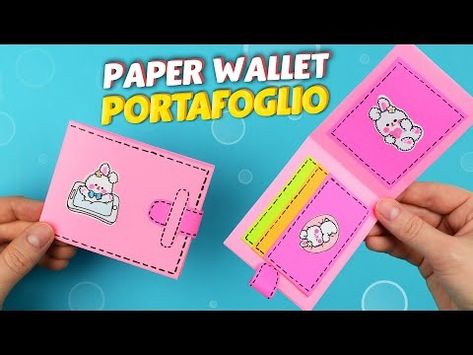 DIY Cute paper wallet | How to make paper wallet | Tutorial - YouTube Wallet Paper Craft, Make Kawaii, Kawaii Paper, Paper Wallet, Wallet Tutorial, Paper Craft Ideas, Cute Paper, Make Paper, How To Make Paper