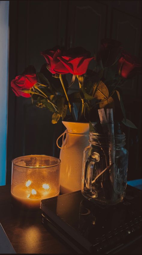 Red Candle Aesthetic, Good Night Candles, Bushra Core, Candles Aesthetic Wallpaper, Joanna Core, Red + Core + Aesthetic, Candle Wallpaper, Backyard Lighting Diy, Candles Romantic