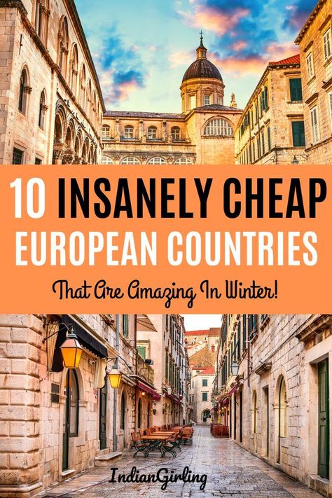 Best Winter Destinations, Cheap Places To Visit, Traveling Europe, Cheap Places To Travel, Europe On A Budget, Winter Destinations, International Travel Tips, Europe Winter, Backpacking Europe