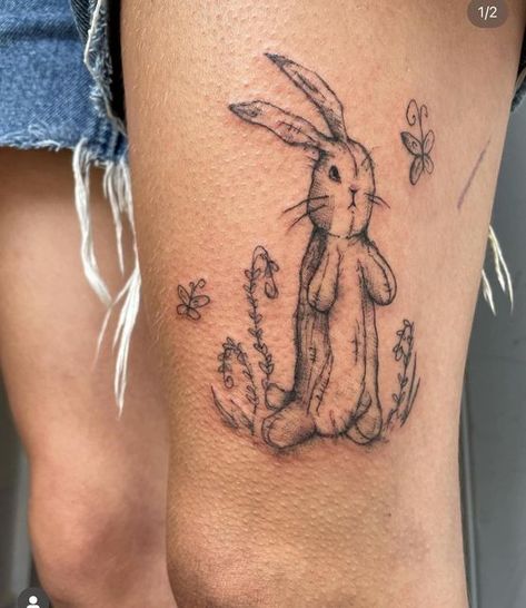 도시 토끼 on Instagram: "Contact guest artist @verte____brae aug 15-17❤️" Velveteen Rabbit Tattoo, Peter Rabbit Tattoos, Rabbit Tattoo, Velveteen Rabbit, Rabbit Tattoos, Baby Tattoos, Forearm Tattoo, Peter Rabbit, Body Mods