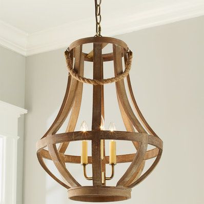 Napa Distressed Wood Chandelier Swag Chandelier, Wood Bead Chandelier, Cottage Lighting, Large Lanterns, Pipe Lighting, Lantern Chandelier, Small Pendant Lights, Small Chandelier, Wood Chandelier