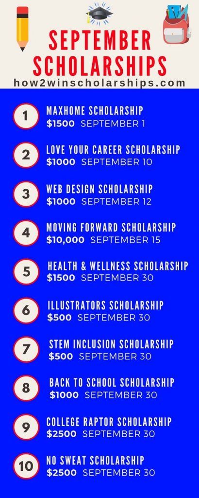 September Scholarships for College - Early Fall Deadline Awards Scholarships For College Students, School Scholarship, Financial Aid For College, Student Scholarships, College Scholarships, College Planning, College Money, College Essay, Scholarships For College