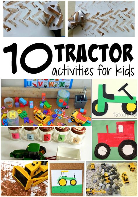 Farm themed activities for kids are the BEST! Especially in the fall! LOVE these tractor themed activities for kids - preschool and young elementary. Farm And Harvest Activities, Preschool Tractor Activities, Tractor Crafts For Toddlers, Tractor Crafts Preschool, Farming Activities For Kids, Tractor Activities, Farm Themed Activities, Tractor Craft, Themed Activities For Kids