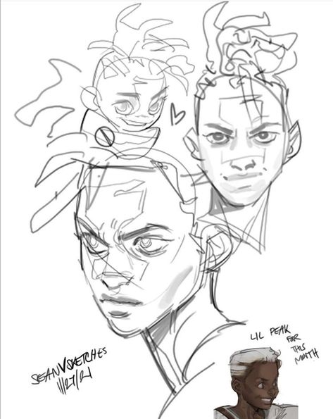 Head Drawing Reference Photo, Expression Study Drawing, Arcane Ekko Character Design, Head Poses Sketch, League Of Legends Character Art, Arcane Faces Study, Ekko Drawing Reference, How To Draw Facial Expressions, Arcane Style Drawings