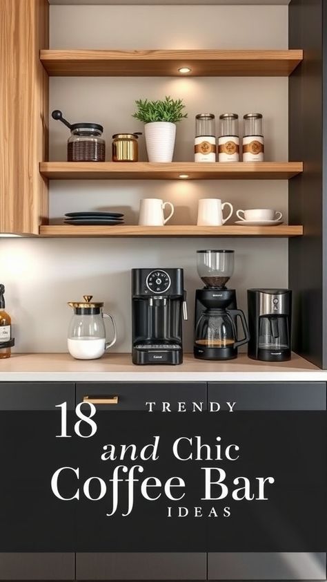 Add some flair to your kitchen with these 18 chic & trendy coffee bar ideas. Whether you prefer a minimalist or cozy vibe, these ideas will help you create the coffee station of your dreams. Discover the perfect mix of style and functionality!"

#TrendyCoffeeBar #ChicCoffeeStation #CoffeeLoverEssentials #HomeDecorTrends #CoffeeCorner #InteriorStyle #KitchenInspo #CoffeeBarGoals Coffee Bar Ideas, Coffee Station, Bar Ideas, Coffee Bar, The Coffee, Bar, Coffee