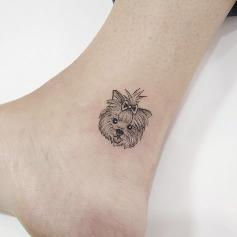 Yorkie Fine Line Tattoo, Yorkie Paw Print Tattoo, Yorkie Terrier Tattoo, Giselle Tattoo, Mocha Tattoo, Yorkie Tattoos, Yorkshire Terrier Tattoo, Yorkie Tattoo, Tongue Tattoo