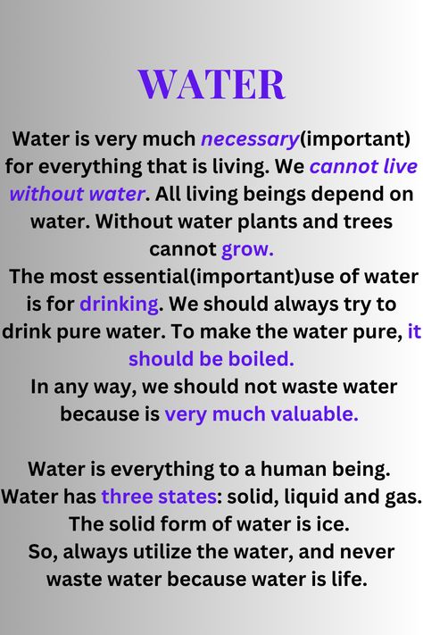 The short paragraph on water. Water Pollution Project Ideas, Save Water Essay, English Paragraph, Pollution Project, Craft Bookmarks, Motivation Picture, Pollution Environment, Stories With Moral Lessons, Essay Writing Competition