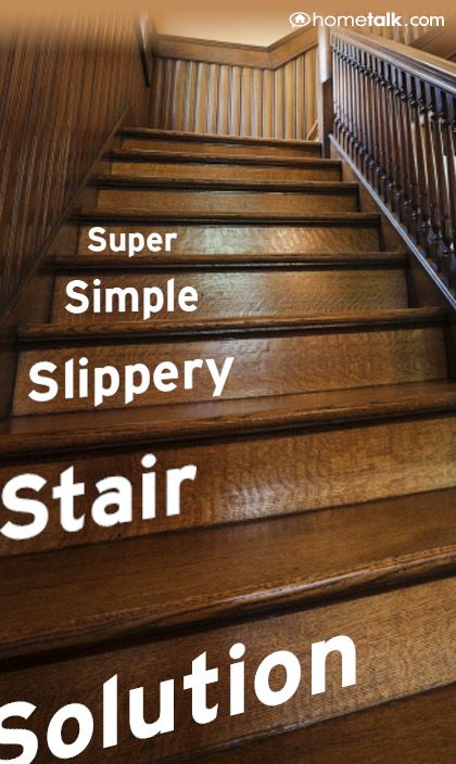 Super Simple Slippery Stair Solution! Fix the problem in Just [2] Steps! Non Slip Paint For Stairs, Hardwood Steps Stairways, Wood Stairs Non Slip, Non Slip Wood Stairs, No Slip Stairs, Non Slip Staircase Ideas, Non Slip Stairs, No Slip Stairs Ideas, Hallway Ideas Stairs