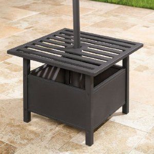 umbrella base/ snack table Outdoor Table Stand, Umbrella Stand Side Table, Drinks And Snacks, Patio Table Umbrella, Outdoor Umbrella Bases, Outdoor Umbrella Stand, Patio Umbrella Stand, Outdoor Patio Table, Patio Side Table