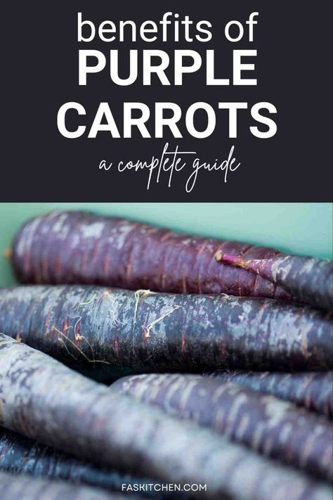 A Pinterest pin featuring a collage of purple carrots and informative text. Learn about the nutrition, benefits, and versatile uses of purple carrots, along with tips on buying and storing them. Perfect for those seeking to enhance their culinary skills and incorporate more colorful veggies into their diet. #PurpleCarrots #CarrotGuide #HealthyEating Purple Carrot Meals, Purple Carrots, Purple Vegetables, Blue Zones Recipes, Purple Carrot, Carrot Recipes, Nutrition Health, Reduce Food Waste, Kitchen Hacks