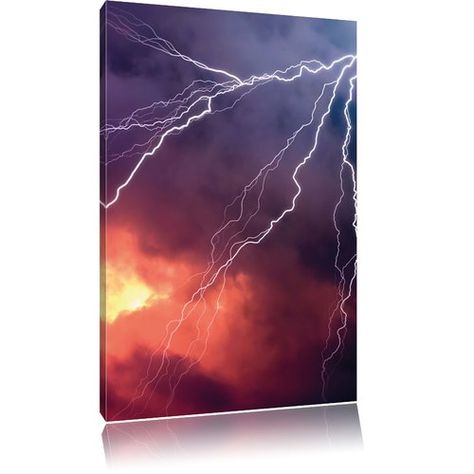 Thunder Painting, Thunderstorm Painting, Lightning Thunder, Thunder And Lightning, Galaxy Painting, Small Canvas Art, Lake Wall Art, Creative Painting, Art Painting Acrylic