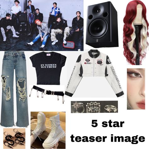 5 Star Outfit Skz, Kpop Concert Outfit Skz, Skz Clothes Inspired, Kcon Outfit Idea, Hellevator Skz Outfit, Bangchan Inspired Outfits, Skz Shifting Outfits, Skz Outfit Ideas, 9th Member Of Stray Kids Outfit