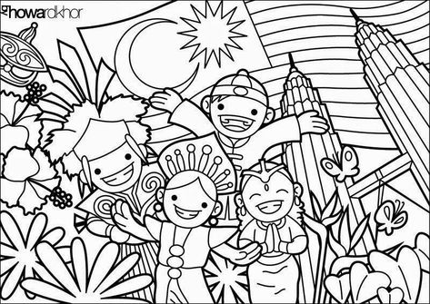 Colouring Pages Aesthetic, Malaysia Independence Day Wallpaper, Singapore Wallpaper, Pages Aesthetic, Edit Image, Family Coloring Pages, Cow Print Wallpaper, Designing Home, Scrapbook Printing