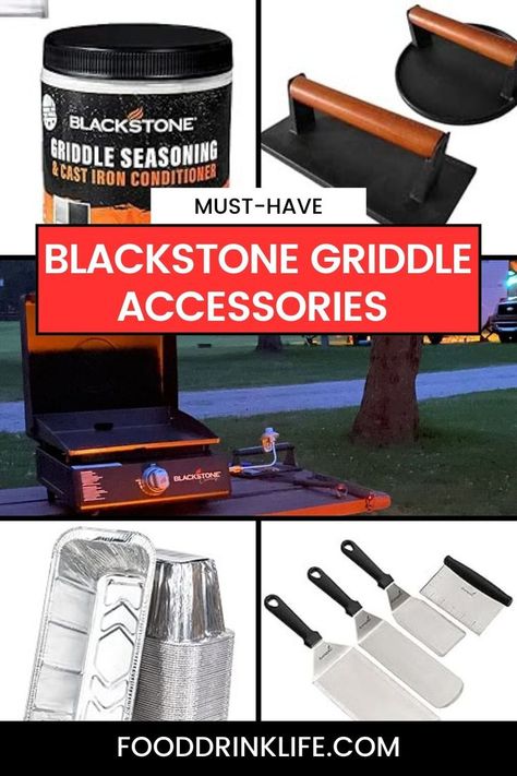 Must-have Blackstone Griddle accessories Griddle Accessories, Blackstone Grill, Fancy Dinner Party, Seasoning Cast Iron, Blackstone Griddle, Dinner Party Recipes, Grill Accessories, Easy Weeknight Dinners, Outdoor Cooking