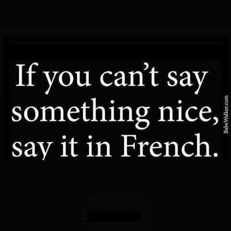 Very often, when people get angry, they swear. They use many vulgar words which they wouldn’t normally use. When you say "excuse my French", what you mean is that you are sorry that you have sprink... Say Something Nice, E Card, Learn French, Say Something, A Quote, The Words, Great Quotes, Beautiful Words, Inspirational Words