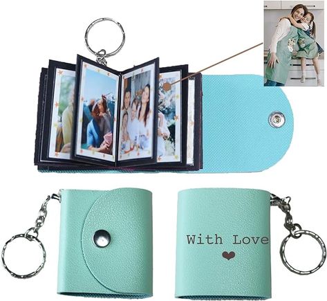 uniqicon Personalized Mini Photo Album Keychain Small Custom Memory Picture Keychains Key Ring with Picture Book for Family Mini Photo Album Keychain, Keychain With Picture, Photo Album Keychain, Album Keychain, Mini Albums Photo, Small Photo Albums, Custom Photo Albums, Memory Pictures, Funny Keychain