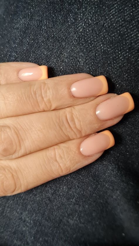 Peach French Nails, Peach French Tips, Peach French Tip Nails, French Manicure Nail Designs, Manicure Nail Designs, French Manicure Nails, French Tips, French Tip Nails, French Manicure