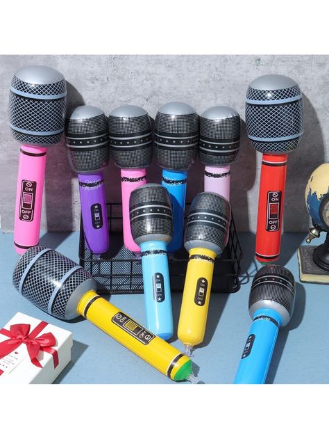 12Pcs Inflatable Microphones Blow Up Inflatable Microphone Props Toys for Musical Concert Themed Party Role Play Stage Birthday Decoration Blow Up Microphone, Concert Themed Birthday Party, Concert Themed Party, Inflatable Microphone, Taylor Swift Themed Party, Swift Party, Party Inflatables, Concert Party, Dance Themes