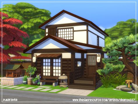 Sims 4 Houses 20x15, The Sims 4 Lots, Anime Places, Sims 4 House Design, City Dog, Rose Hill, Los Sims, Minecraft Blueprints, Sims 4 Build