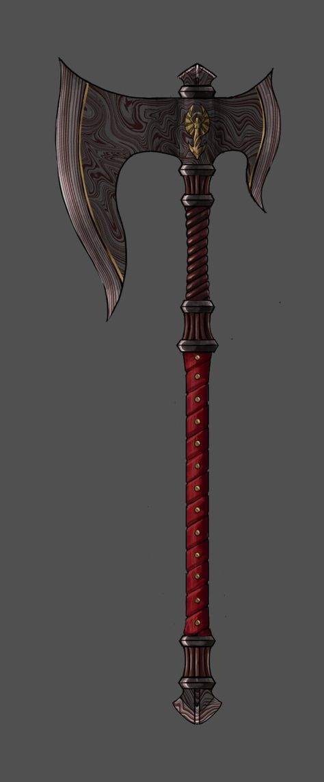 Handaxes 5e, Greataxe Art, Fantasy Axes Design, Fantasy Equipment, Fantasy Blade, Tactical Swords, D D Items, Dnd Items, Fantasy Props