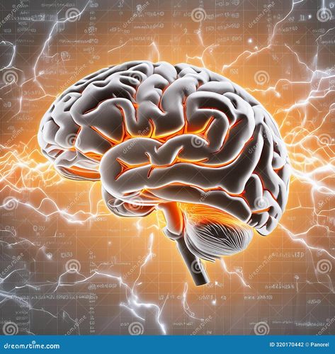 Generated Image of a Human Brain with Electrical Neural Activity. Stock Illustration - Illustration of artificial, activity: 320170442 Human Intelligence, Human Brain, Adobe Stock, Stock Illustration, Brain, Stock Images, Electricity, Stock Photos, Human