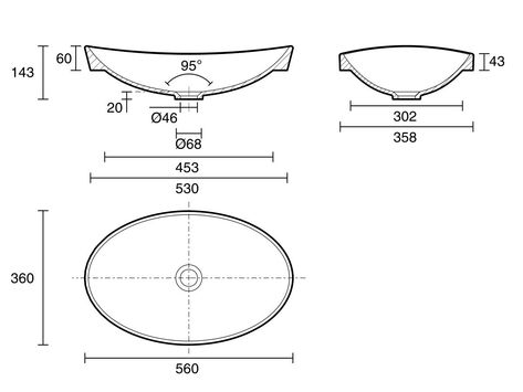 Kado Neue Oval Semi Inset Basin No Taphole 560mm White from Reece Inset Basin, Design Aesthetic, Traditional Design, Classic Style, Twist, White, Design