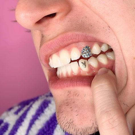 Disco Ball Tooth Gem, Tooth Gem, Teeth Jewelry, Playboy Bunny, Disco Ball, Tooth Fairy, Nose Ring, Gems, White Gold