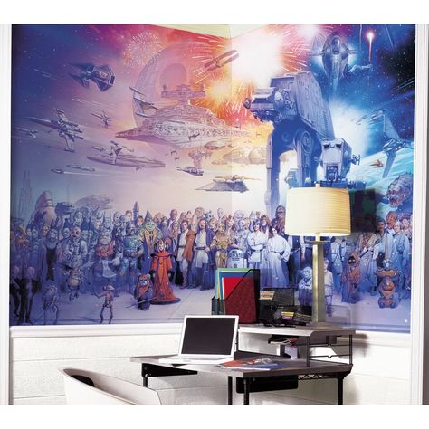 Star Wars Wall Mural, Star Wars Mural, Star Wars Bedroom, Sandakan, Star Wars Cast, Star Wars Room, Star Wars Decor, Dark Vador, Star Wars Birthday Party