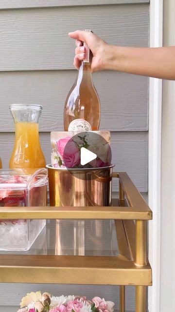 Porshi on Instagram: "Set up a mimosa bar with @justatinabit 
:
:
:
:
.
:
:
:
.
#mimosabar #barsetup #homebar" Picnic Mimosa Bar, Mimosa Bar Set Up, Mimosa And Breakfast Bar, Cheap Mimosa Bar, Mimosa Set Up, Fruit For Mimosa Bar, Mimosas Bar, Mimosa Bar Ideas, Diy Mimosa Bar