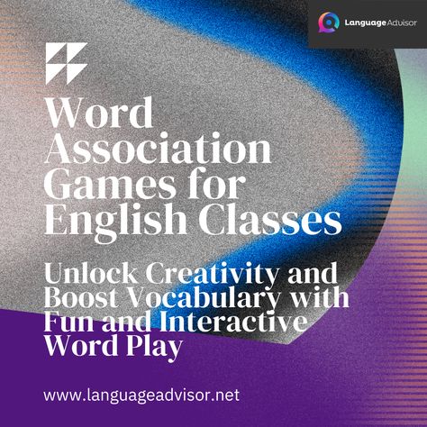 Word Association Games for English Classes. Unlock Creativity and Boost Vocabulary with Fun and Interactive Word Play Word Association Games, Boost Vocabulary, Word Association, Language Resources, Word Play, Language Skills, Word Games, English Class, Student Engagement