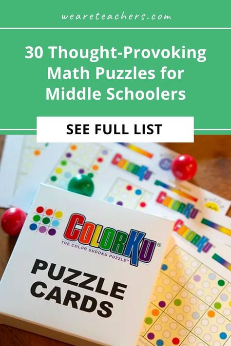 Math time doesn't have to be the same old routine. Try these middle school math puzzles to ignite critical thinking! Teaching Math Strategies, Maths Activities Middle School, Math Riddles, Math Puzzles, Game Based Learning, We Are Teachers, Math Lesson Plans, Math Strategies, Math Time