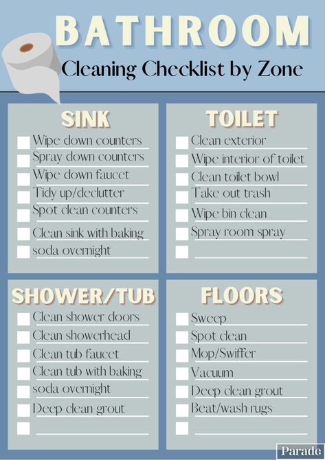 Clean Bathroom Checklist, Cleaning Bathroom Checklist, Bathroom Cleaning List, Bathroom Deep Cleaning Checklist, Bathroom Essentials Checklist, Deep Cleaning Bathroom, Bathroom Cleaning Schedule, Bathroom Checklist, Bathroom Cleaning Checklist