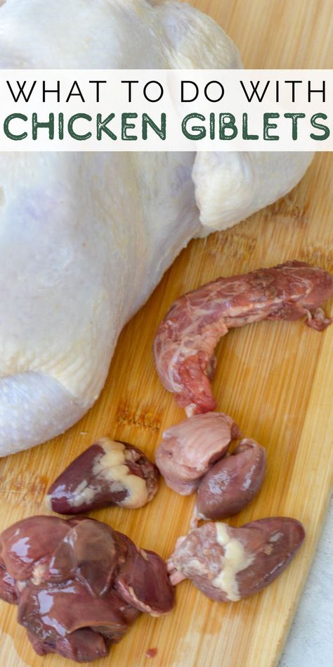 Learn what to do with chicken giblets for less waste in the kitchen! Chicken necks, livers, heart, and gizzards can all be used. Chicken Neck, Chicken Giblets, Chicken Gizzards, Chicken Heart, Chicken Livers, Cost Saving, What To Make, Kitchen Tips, Kitchen Hacks