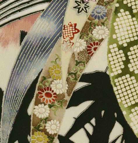 The Kimono Gallery — Houmongi Kimono.  Late Showa Period (1970-1990),... Korean Journal, Japanese Ancient, The Kimono Gallery, Kimono Gallery, Chinese Embroidery, Kimono Design, Beautiful Fabrics, Kimono Pattern, Needful Things