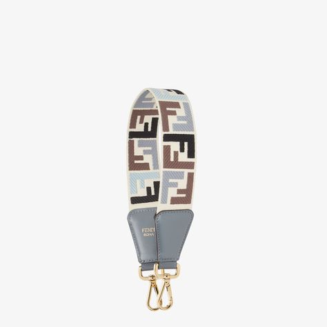 Strap You - Multicolor canvas shoulder strap | Fendi Strap Fendi, Lila Grace Moss, Lila Grace, Elegant Scarves, Fendi Peekaboo, Coin Bag, Gray Leather, Dove Grey, Bustiers