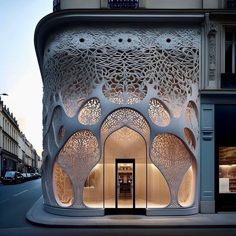 Laduree Paris, Cool Tree Houses, Conceptual Architecture, Parametric Architecture, Modern Architects, Generative Design, Architecture Building Design, Interior Wall Design, Commercial Interior Design