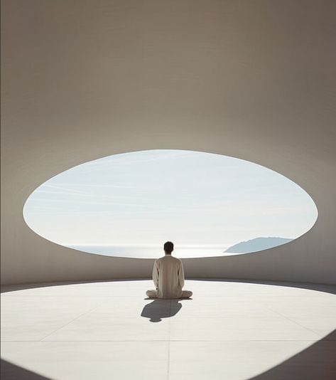 Mindfulness Meditation Aesthetic, Meditation Space Architecture, Person Meditating, Meditation Breathing, Minimal Pictures, Yoga Place, Benefits Of Meditation, Mental Stability, Breathing Meditation