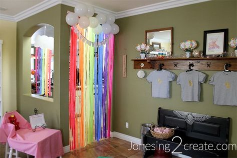 Rainbow Unicorn Party Decorations, Rainbow Unicorn Party Favors, Eloise Birthday, Birthday Door Decorations, Zebra Print Decor, Space Unicorn, Rainbow Unicorn Birthday Party, Zebra Decor, Birthday Door