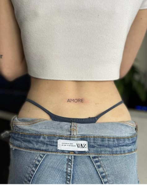 Small Back Tattoos, Tramp Stamp Tattoos, Stamp Tattoo, Petit Tattoo, Petite Tattoos, Tramp Stamp, Back Tattoo Women, 1 Tattoo, Discreet Tattoos