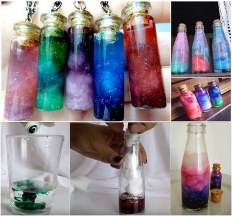 Diy Galaxy, Anniversaire Harry Potter, Astuces Diy, Bottle Charms, Diy Bottle, Diy Arts And Crafts, Free Time, Bottle Crafts, Crafts To Do