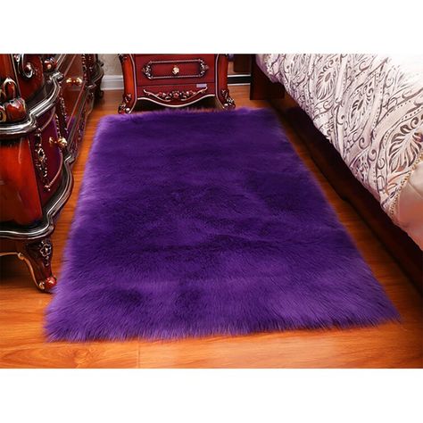 Kunala Faux Fur Solid Color Rug Fur Rug Bedroom, Fur Rugs, Faux Fur Area Rug, Faux Sheepskin Rug, Space Rugs, Carpet Decor, Faux Fur Rug, Carpet Living Room, Fur Rug