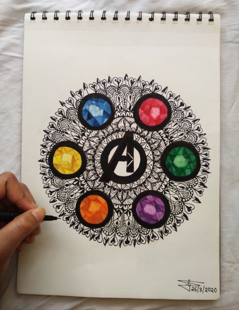 6 Infinity Stones Painting Art #avengersendgame#avengerart#fanart Infinity Stones Drawing, Infinity Stones Tattoo, 6 Infinity Stones, Stones Drawing, Avengers Infinity Stones, Class Doodles, Stones Painting, Marvel Books, Marvel Paintings